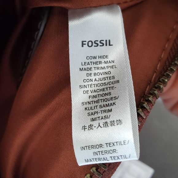 Fossil Voyager Small Brown Leather Crossbody Bag - Picture 11 of 12